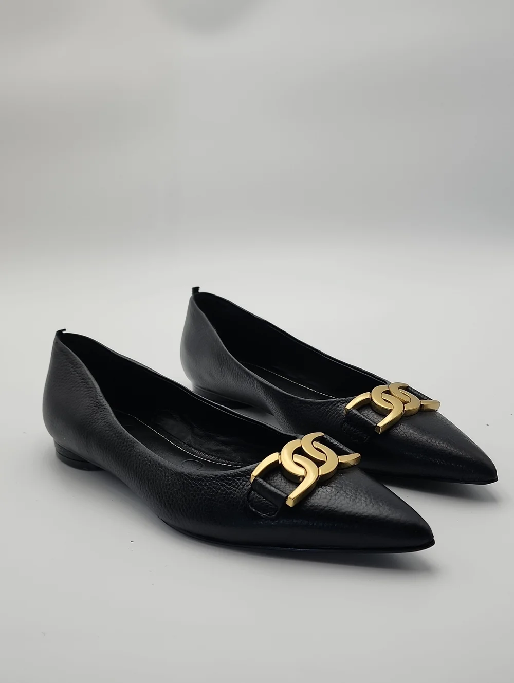 Boden Iris Snaffle Black Ballet Flats Size 39